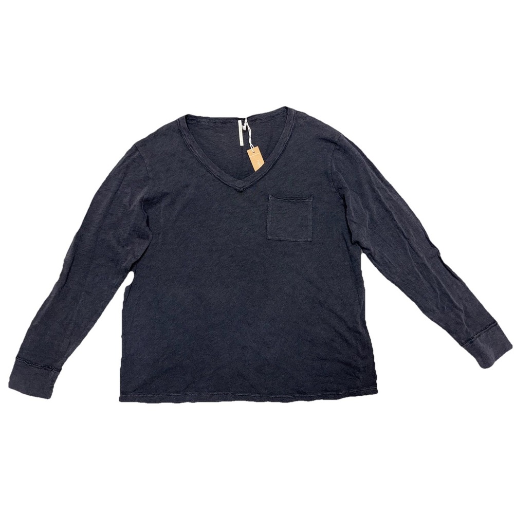 Hello Nite Long Sleeve Tee Women's S Coal Billie Boyfriend‎ NEW